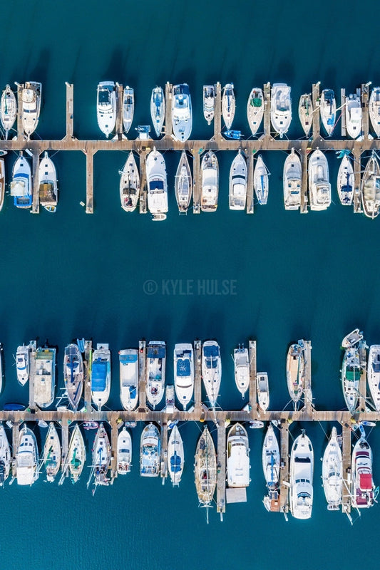 Pillar Point Harbor Boats from Above